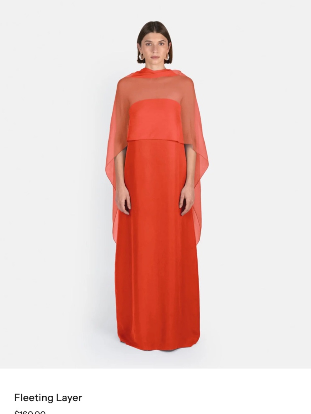 Cris Serra Fleeting Layer Women’s Red Evening Gown + Scarf (value $550)
